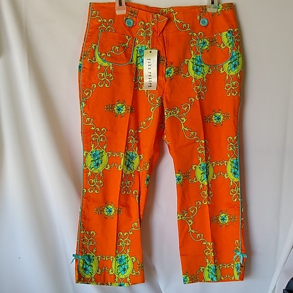 Yuka resort orange capris size 10 - Picture 1 of 4